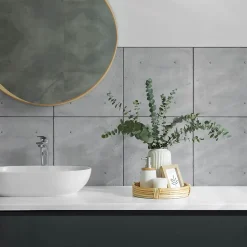 Wallfluent Lambris Mural<Panneau Mural TV 120x60 cm Texture Du Béton Brut 1 pièce
