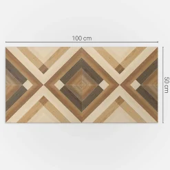 Wallfluent Panneau Mural TV 100x50 cm Motif De Panneau En Bois 1 pièce- Lambris Mural
