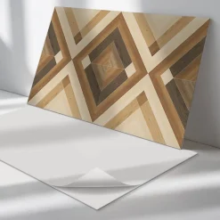 Wallfluent Panneau Mural TV 100x50 cm Motif De Panneau En Bois 1 pièce- Lambris Mural