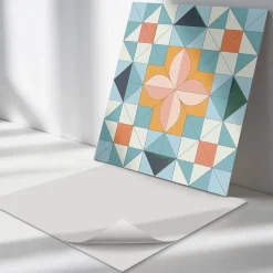 Wallfluent Lambris Mural<Panneau Mural 50x50 cm Motif Géométrique Avec Une Fleur 4 pièces