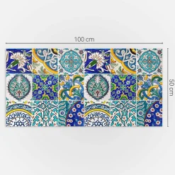 Wallfluent Panneau Mural 100x50 cm Mosaïque De Pierre Veinée 1 pièce- Lambris Mural