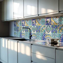 Wallfluent Panneau Mural 100x50 cm Mosaïque De Pierre Veinée 1 pièce- Lambris Mural