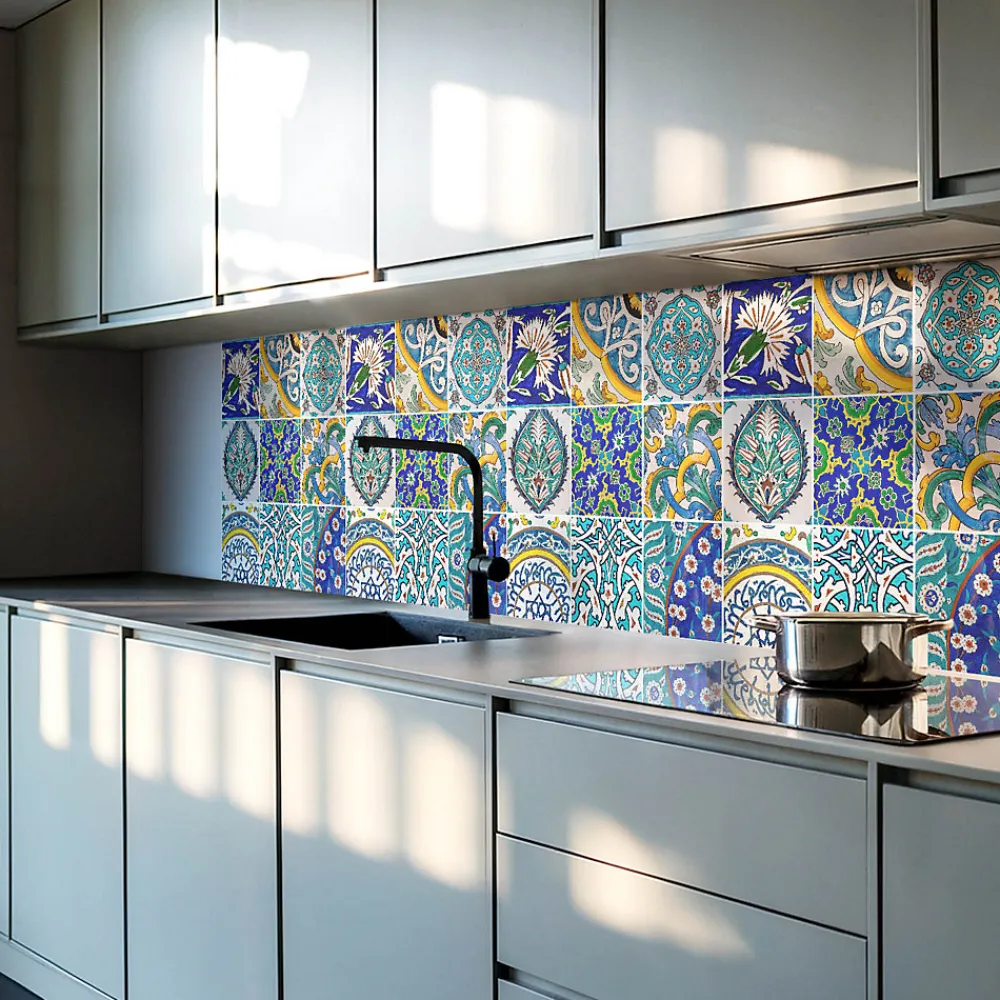 Wallfluent Panneau Mural 100x50 cm Mosaïque De Pierre Veinée 1 pièce- Lambris Mural