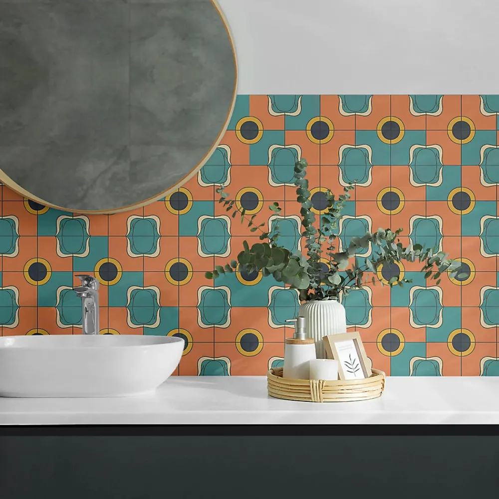 Wallfluent Lambris Mural<Panneau Mural 120x60 cm Triangles Géométriques Dans L'agencement 1 pièce