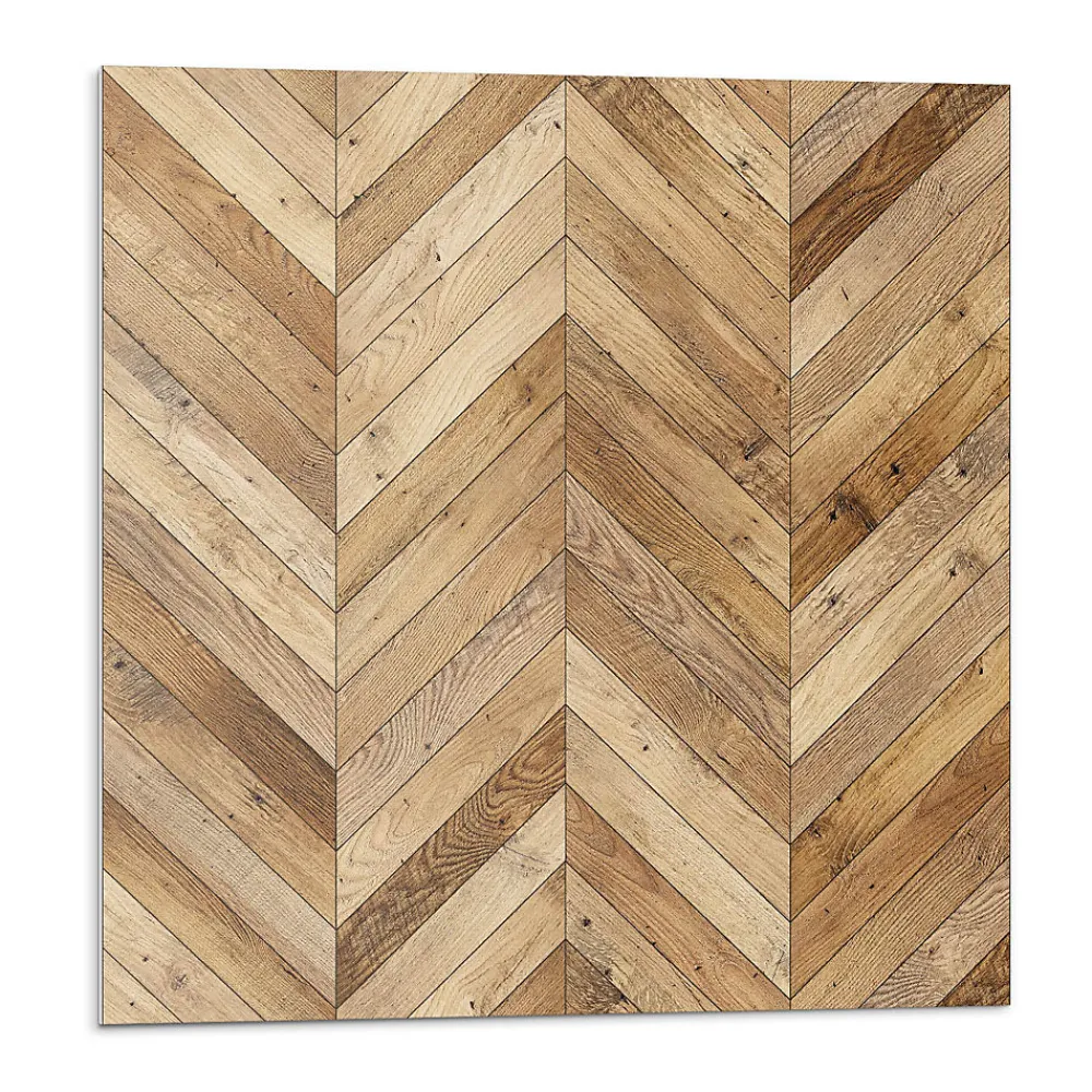 Wallfluent Panneau Mural 50x50 cm Motif En Chevrons Pour Le Bois 4 pièces- Lambris Mural