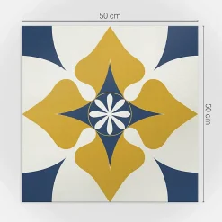 Wallfluent Panneau Mural 50x50 cm Motif Floral Symétrique 4 pièces- Lambris Mural