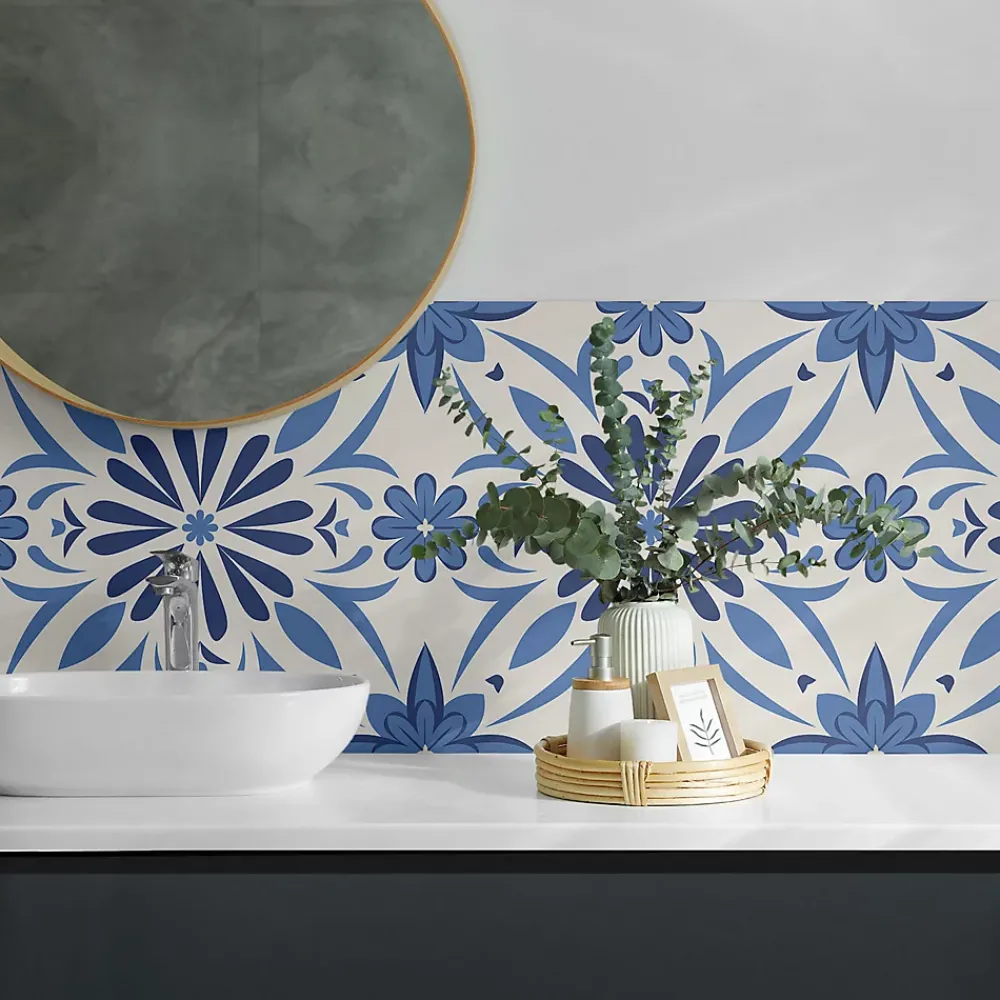 Wallfluent Lambris Mural<Panneau Mural 50x50 cm Motif Floral En Arrière-Plan 4 pièces