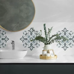 Wallfluent Lambris Mural<Panneau Mural 100x50 cm Motif Floral Orné 1 pièce