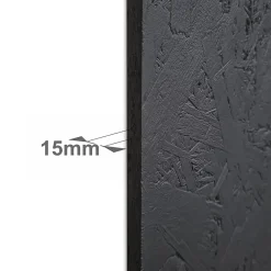 Foge Panneau OSB-3 peint noir 122 x 60 x 1,5 cm- Panneau Décoratif En Bois|Panneau Bois, Osb, Mdf