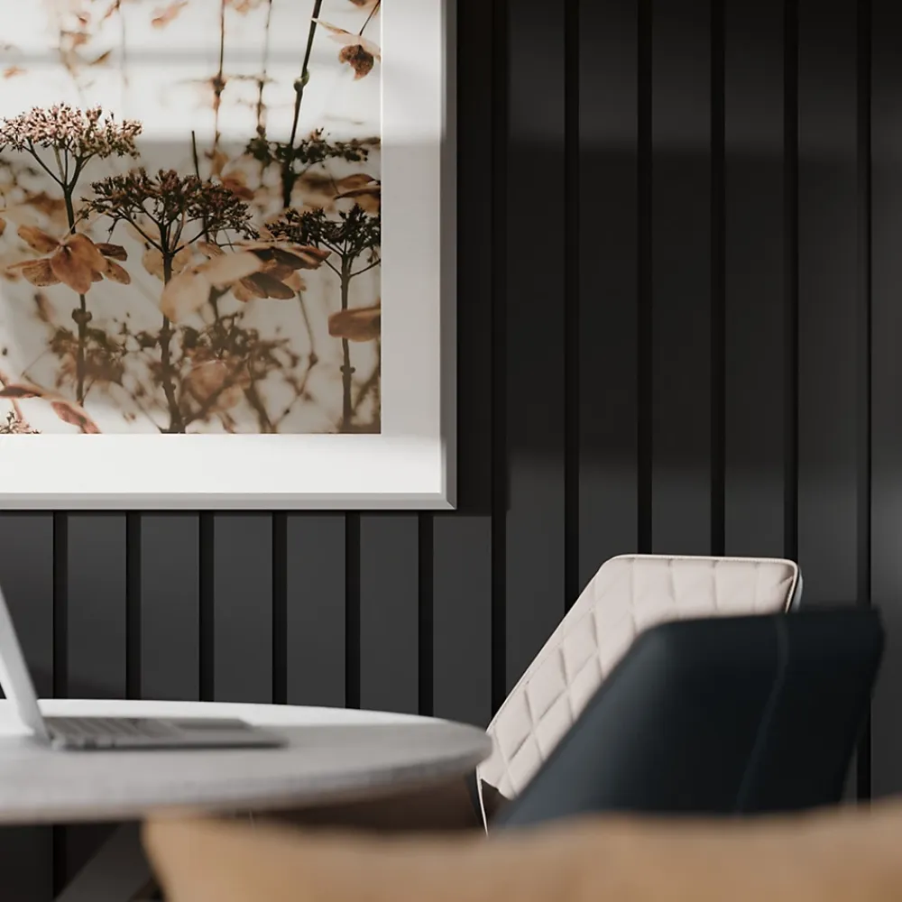 Radex Panneau Tasseau Bois<Panneau tasseau décoratif Maya en MDF noir 275X60CM ép.14mm