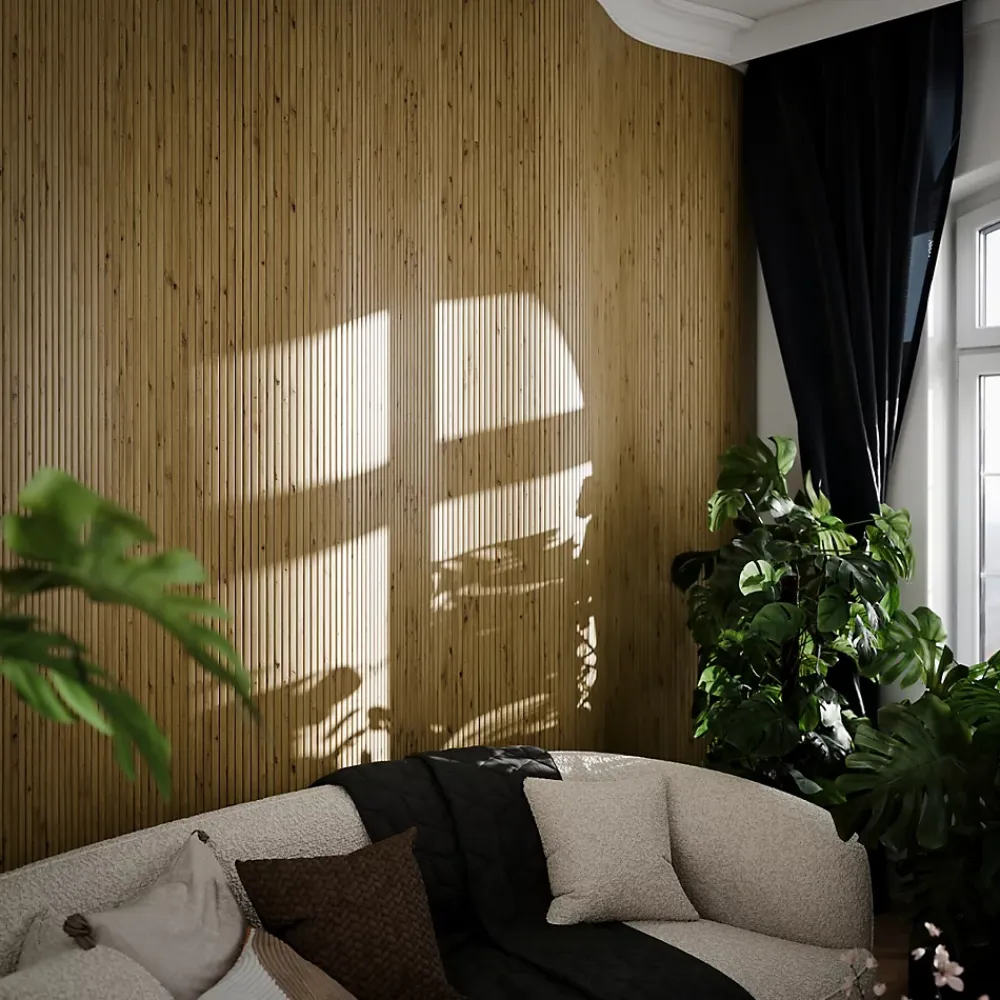Radex Panneau Tasseau Bois<Panneau tasseau flexible MDF Ella effet chêne clair 90X40 cm