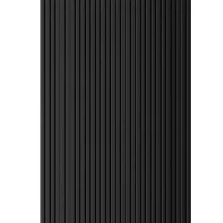 Radex Panneau tasseau flexible Ella 275x60 cm – Lamelles MDF finition noire sur tissu- Panneau Tasseau Bois