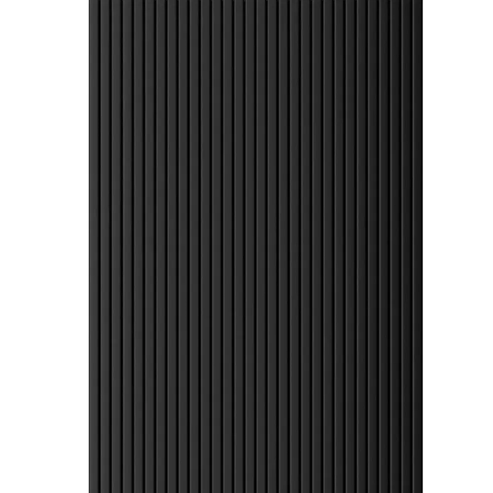 Radex Panneau tasseau flexible Ella 275x60 cm – Lamelles MDF finition noire sur tissu- Panneau Tasseau Bois