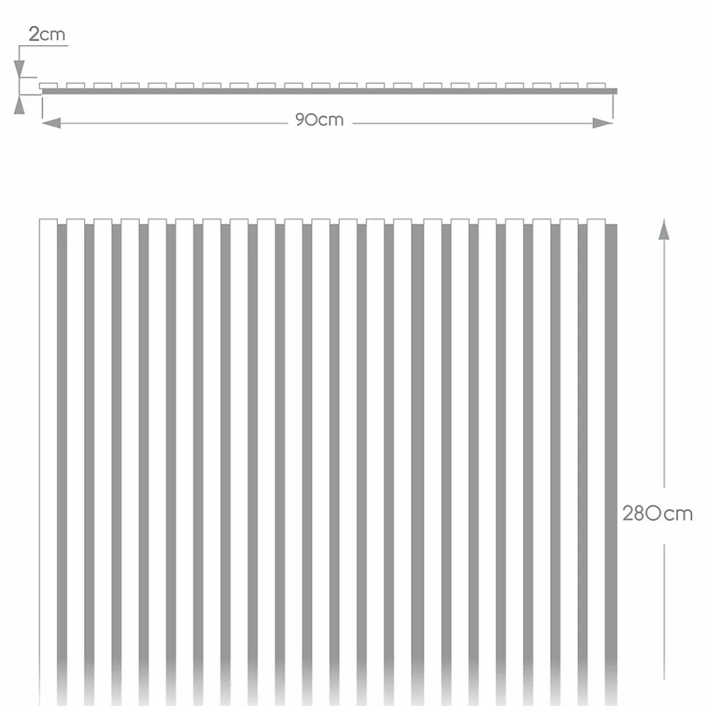Foge Panneau tasseau MDF coloris chêne naturel 280 x 90 cm- Panneau Tasseau Bois