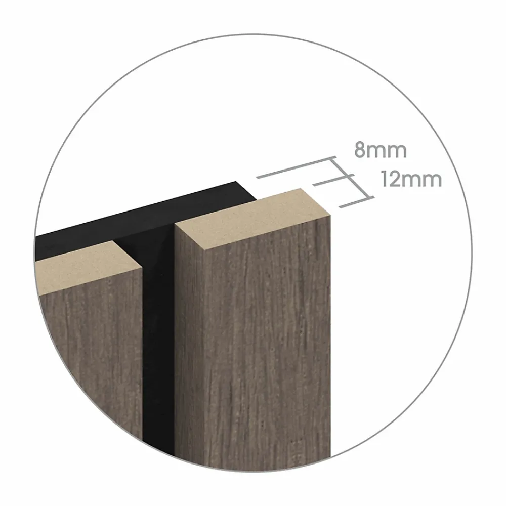 Foge Panneau Tasseau Bois<Panneau tasseau MDF coloris chêne sombre 280 x 90 cm