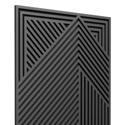 Radex Panneau tasseau MDF Joy décor diagonal noir 140X90 cm- Panneau Tasseau Bois|Panneau Décoratif En Bois
