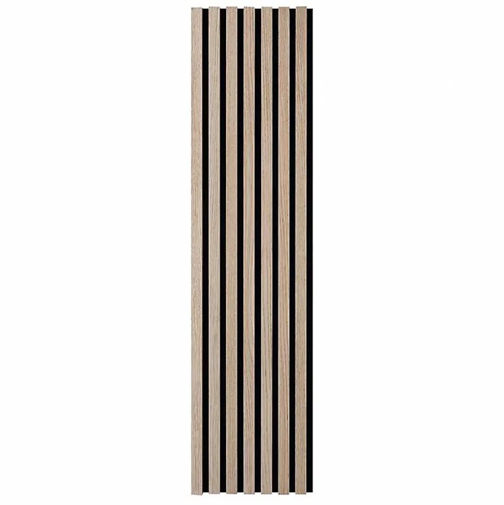 Decoon Panneau Tasseau Bois<Panneau tasseaux bois - chêne clair fond noir - 120 x 30 x 1,9 cm