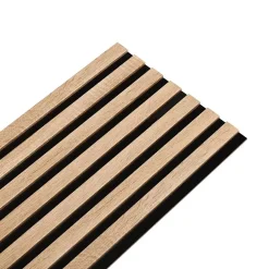 Decoon Panneau tasseaux bois 250 x 30 x 1,4 cm décor chêne / fond rigide noir - 0,75m²- Panneau Tasseau Bois