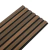 Decoon Panneau tasseaux bois 250 x 30 x 1cm - Lamelles chêne foncé véritable fond noir - 0,75m²- Panneau Tasseau Bois