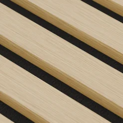 Ps Global Company Panneau Tasseau Bois<Panneaux Acoustiques Décoratifs Chêne Feutrine Noir 240 x 60 x 2,1 cm Lot de 2