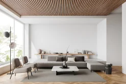 Floordirekt Panneaux acoustiques en aspect bois, 1 Pièce, 118 x 60 cm, White Oak- Panneau Décoratif En Bois