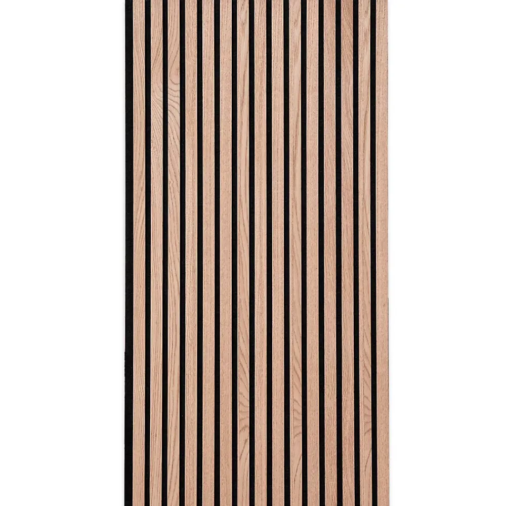Floordirekt Panneaux acoustiques en aspect bois, 1 Pièce, 118 x 60 cm, Red Oak- Panneau Décoratif En Bois