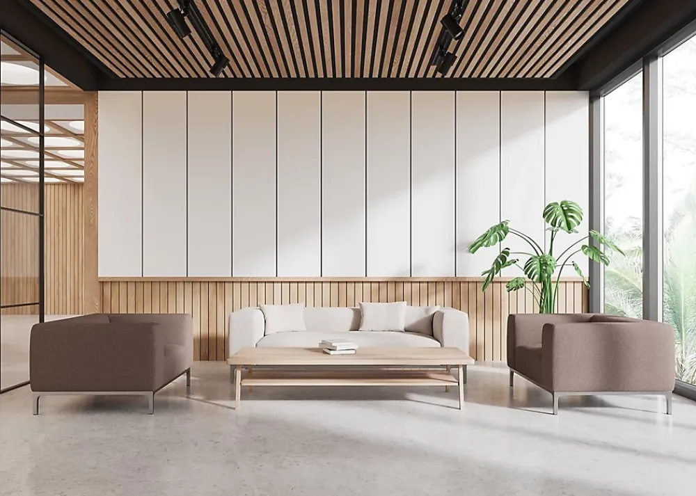 Floordirekt Panneaux acoustiques en aspect bois, 1 Pièce, 118 x 60 cm, Red Oak- Panneau Décoratif En Bois