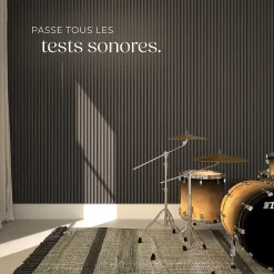 Tectake Panneau Tasseau Bois<Panneaux acoustiques modernes aspect bois en MDF 120 x 60 x 2,1 cm