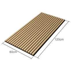 Neu.Holz Panneau Décoratif En Bois<Panneaux acoustiques Vang lot de 4 panneaux effet chêne foncé