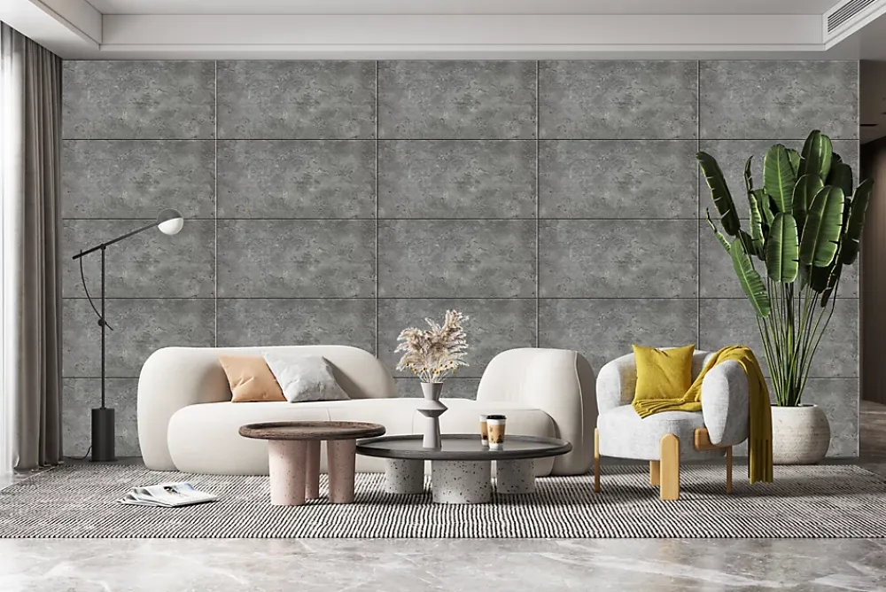 Deccart Panneaux décoratifs pour plafond et mur 7014XL Béton 6m² / 12 pièces.- Panneau Mural Décoratif