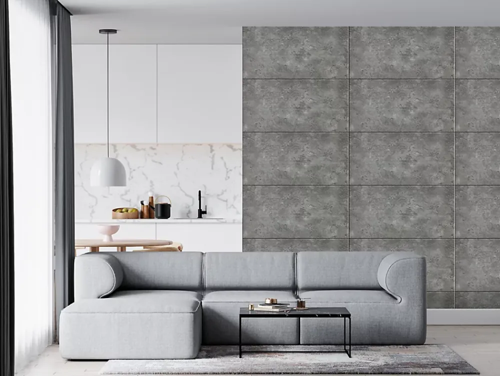 Deccart Panneaux décoratifs pour plafond et mur 7014XL Béton 6m² / 12 pièces.- Panneau Mural Décoratif