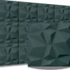 Deccart Panneaux de plafond et panneaux muraux 3D Bursztyn Vert 2 m²/ 8pièces- Panneau Mural Décoratif