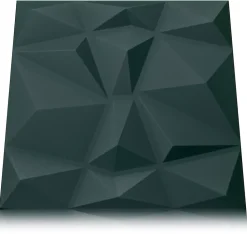 Deccart Panneaux de plafond et panneaux muraux 3D Bursztyn Vert 2 m²/ 8pièces- Panneau Mural Décoratif