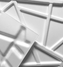 Deccart Panneau Mural Décoratif<Panneaux de plafond et panneaux muraux Decoratif 3D Line Blanc 2m² / 8pièces
