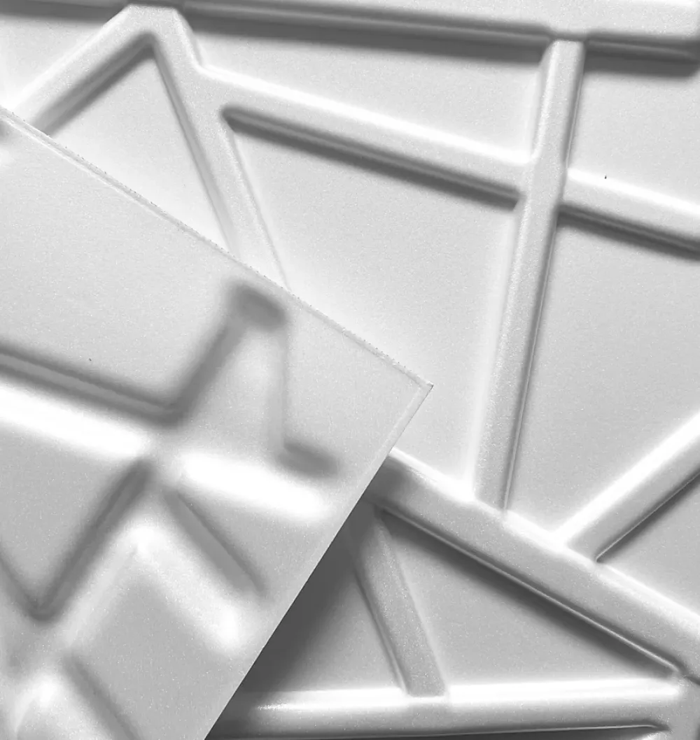 Deccart Panneau Mural Décoratif<Panneaux de plafond et panneaux muraux Decoratif 3D Line Blanc 2m² / 8pièces