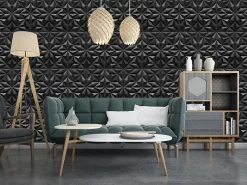 Deccart Panneau Mural Décoratif<Panneaux de plafond et panneaux muraux Decoratif 3D Onyx Noir 2m² / 8pièces