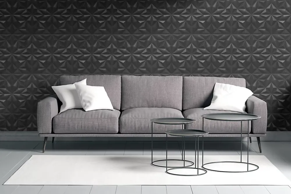 Deccart Panneau Mural Décoratif<Panneaux de plafond et panneaux muraux Decoratif 3D Onyx Noir 2m² / 8pièces