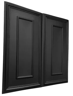 Deccart Panneaux de plafond et panneaux muraux Decoratif Rama Noir 10m² / 20pièces- Panneau Mural Décoratif