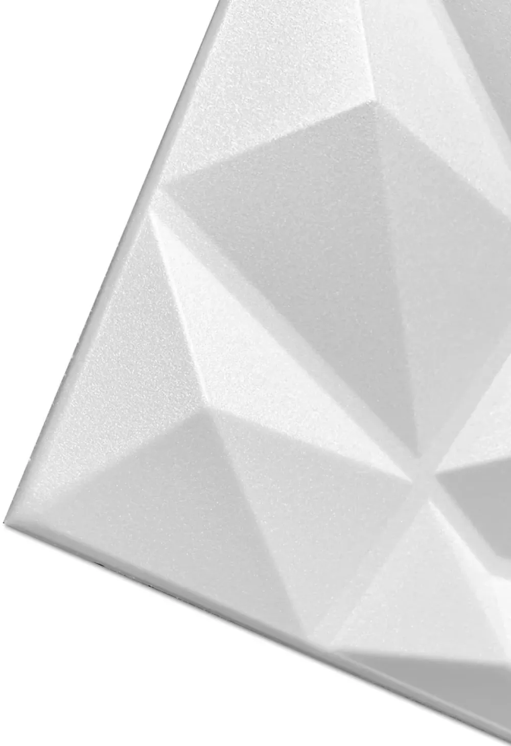 Deccart Panneaux de plafond et panneaux muraux Decoratif 3D Bursztyn Blanc 12m² / 48pièces- Panneau Mural Décoratif