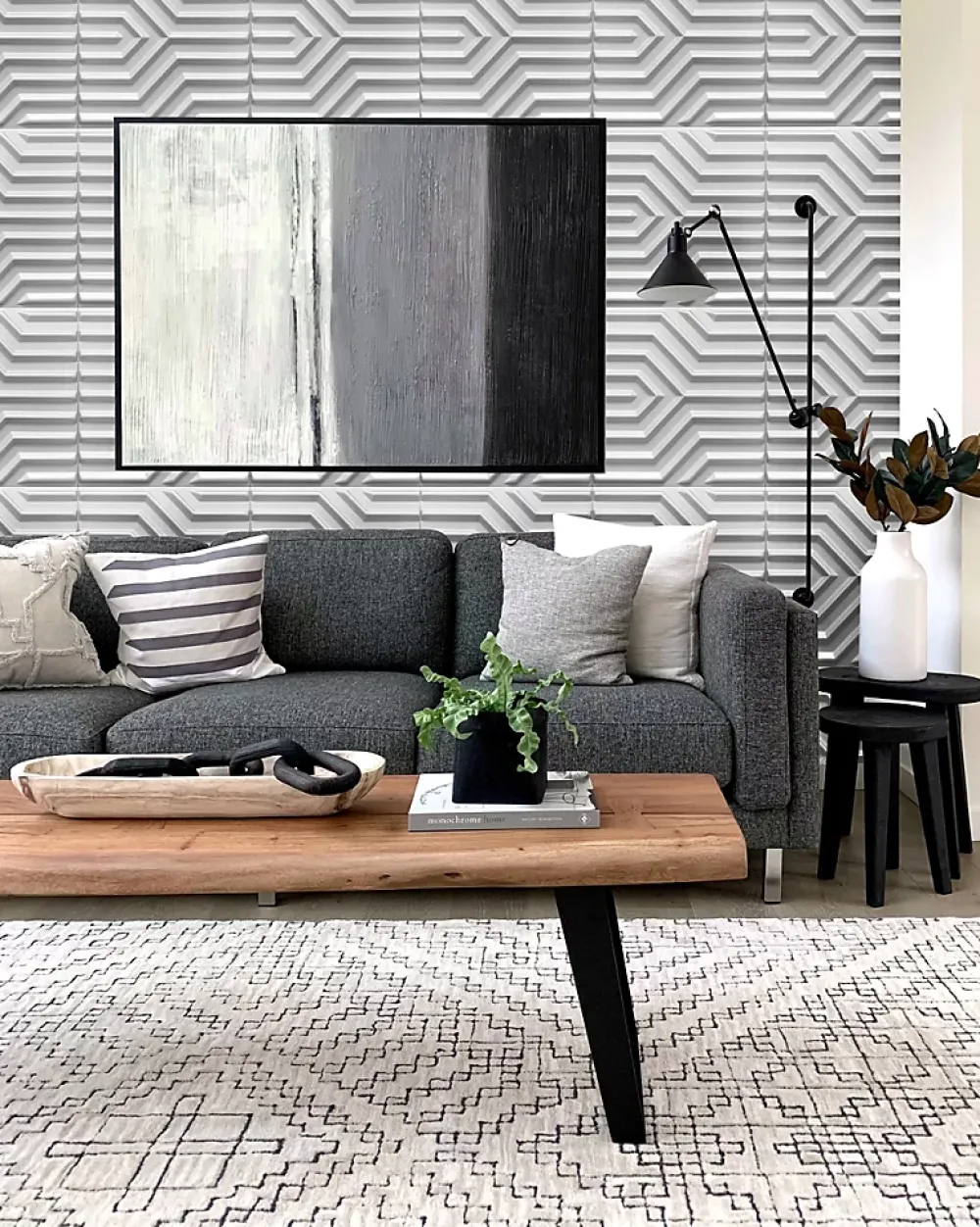 Deccart Panneau Mural Décoratif<Panneaux de plafond et panneaux muraux Decoratif 3D Zygzak Blanc 12m² / 48pièces
