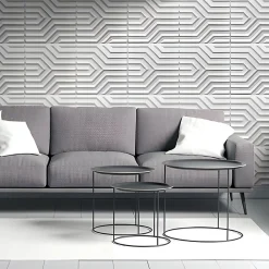 Deccart Panneau Mural Décoratif<Panneaux de plafond et panneaux muraux Decoratif 3D Zygzak Blanc 12m² / 48pièces