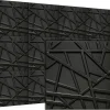 Deccart Panneaux de plafond et panneaux muraux Decoratif 3D Line Noir 8m² / 32pièces- Panneau Mural Décoratif