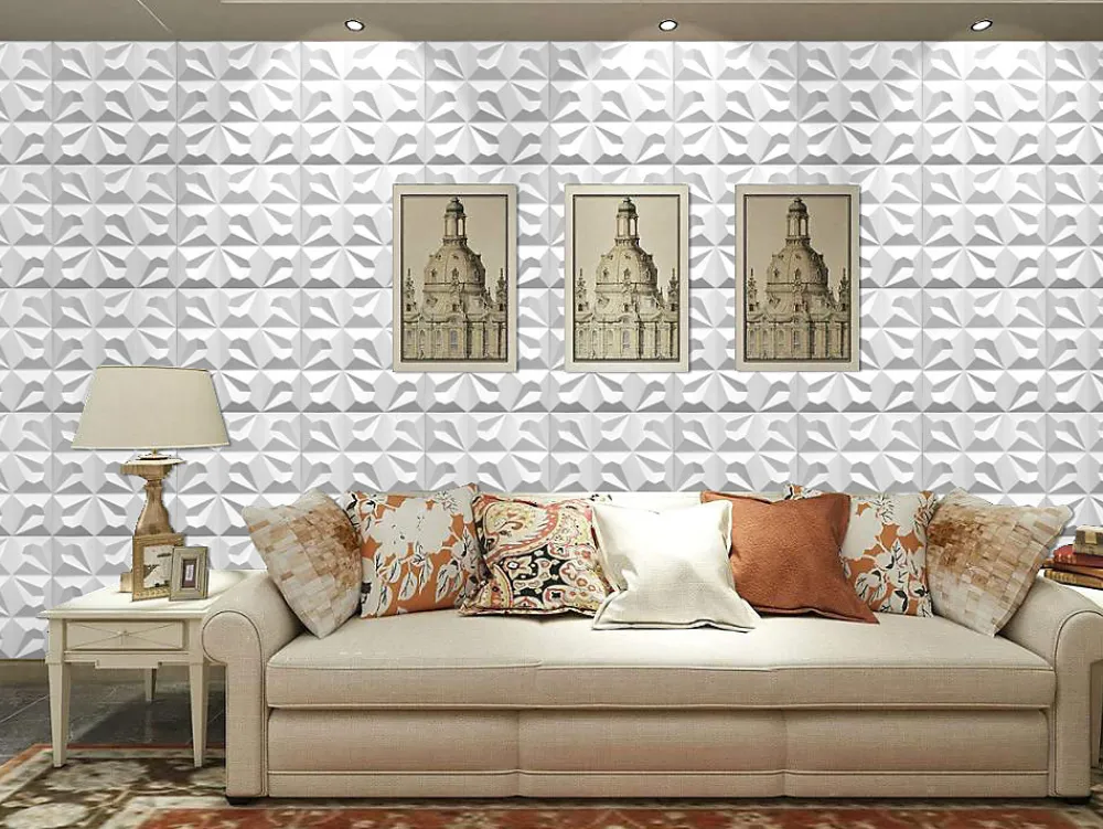 Deccart Panneaux de plafond et panneaux muraux Decoratif 3D Tears 5m² / 20pièces- Panneau Mural Décoratif