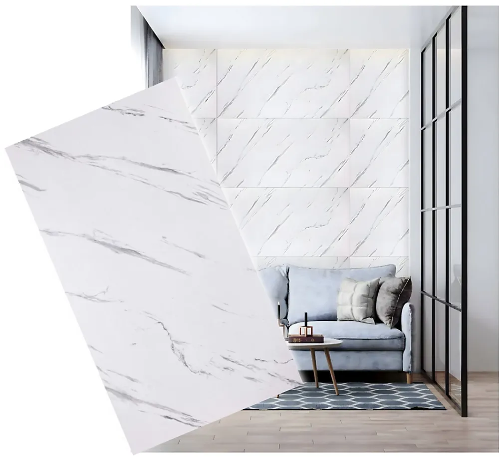 Deccart Panneaux de plafond et panneaux muraux Decoratif 7214XL Marbre 4m² / 8pièces- Panneau Mural Décoratif
