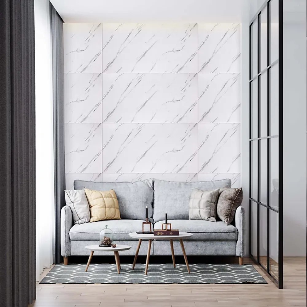 Deccart Panneaux de plafond et panneaux muraux Decoratif 7214XL Marbre 4m² / 8pièces- Panneau Mural Décoratif