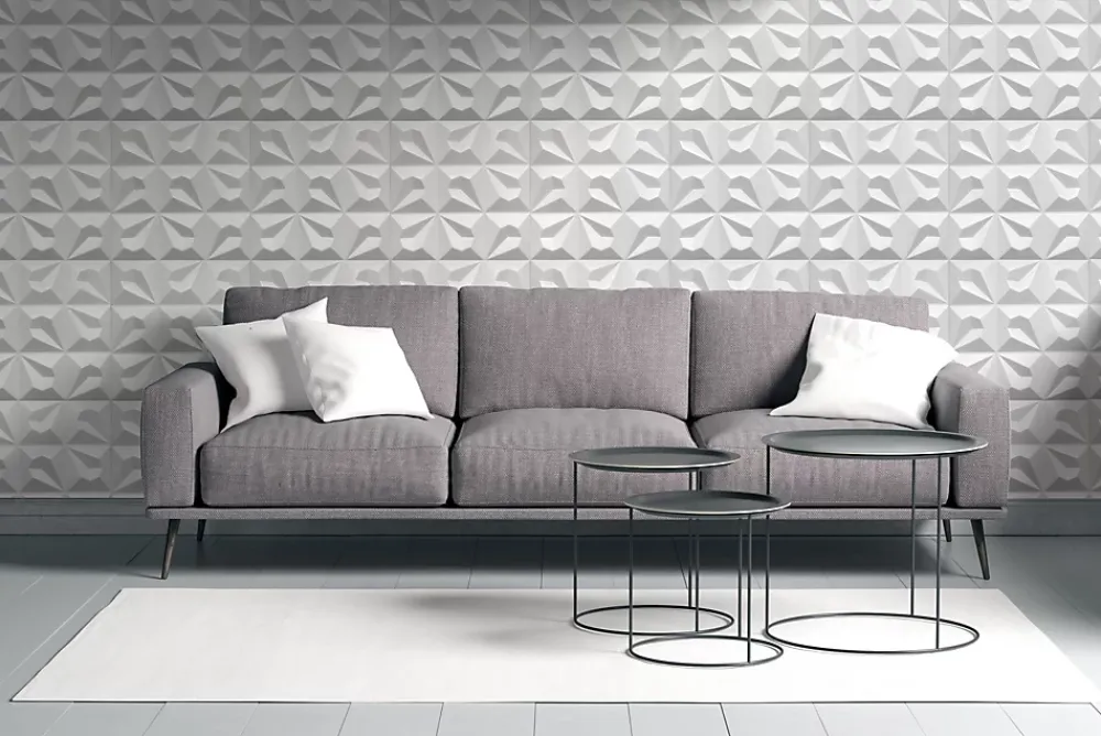 Deccart Panneau Mural Décoratif<Panneaux de plafond et panneaux muraux Decoratif 3D Tears Blanc 2m² / 8pièces