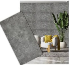 Deccart Panneaux de plafond et panneaux muraux Decoratif 7014XL Béton 4m² / 8pièces- Panneau Mural Décoratif