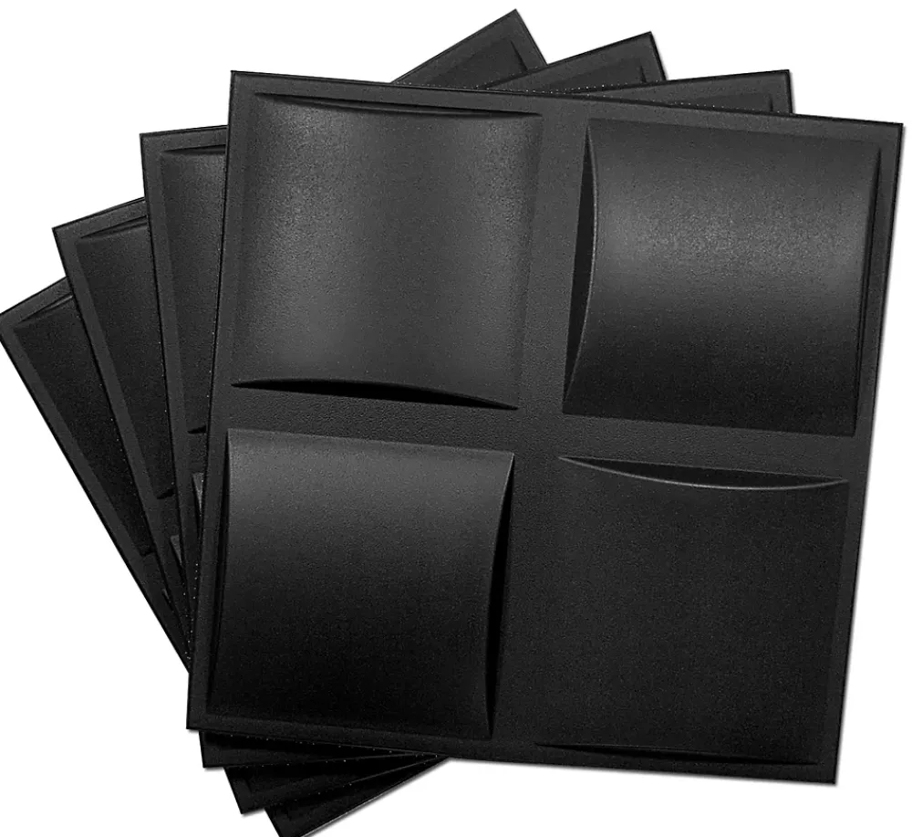 Deccart Panneau Mural Décoratif<Panneaux de plafond et panneaux muraux Decoratif 3D Pled Noir 2m² / 8pièces