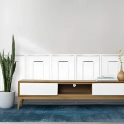 Deccart Panneau Mural Décoratif<Panneaux de plafond et panneaux muraux Decoratif Rama Blanc 4m² / 8pièces