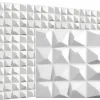 Deccart Panneaux de plafond et panneaux muraux Decoratif 3D Kristal Blanc 8m² / 32pièces- Panneau Mural Décoratif